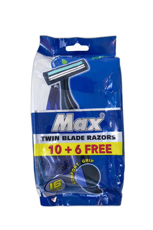Max Twin Blade Shaving Sticks 16'S