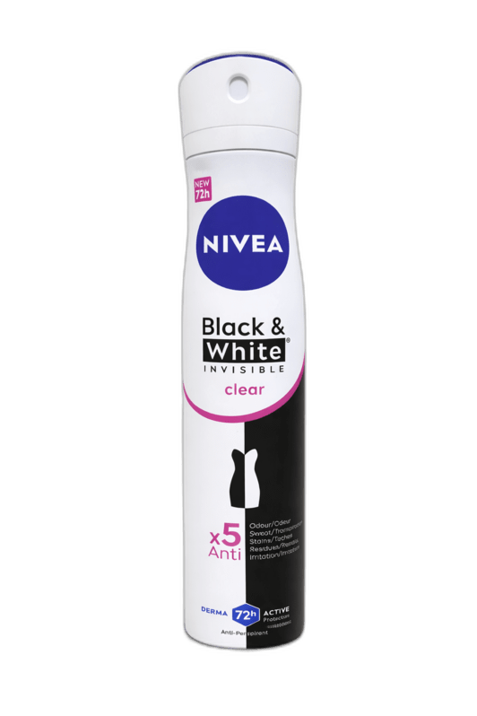 Nivea Spray Black & White Invisible Clear 200Ml