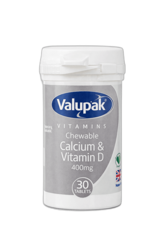 Valupak Chewable Calcium & Vitamin D 400Mg Tab 30'S